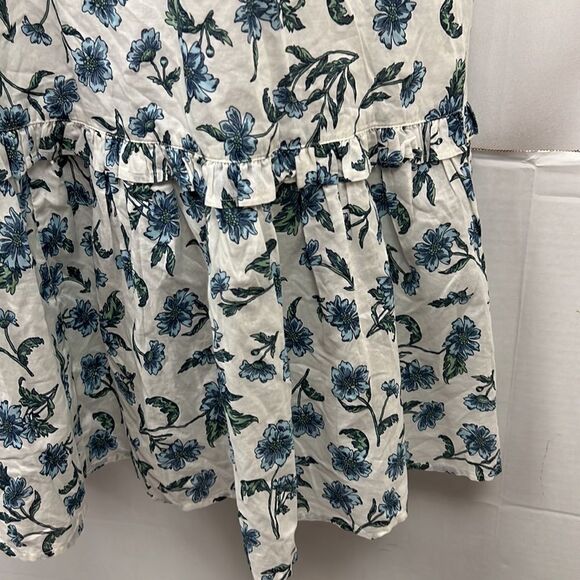J. Crew Factory BY544 Tie front blue and white floral midi dress size 0 NWT - Picture 8 of 16